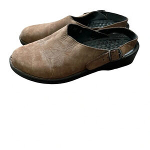 Josef Seibel Shoes Womens 38 Mule Clogs Heels Comfort Brown Slip On Size 38